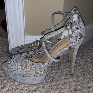 Brand New Silver Studded Heels